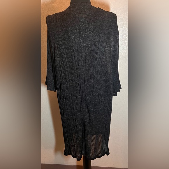 Catherine’s Black Metallic Open Jacket-size 2X (22/24) - Picture 3 of 8